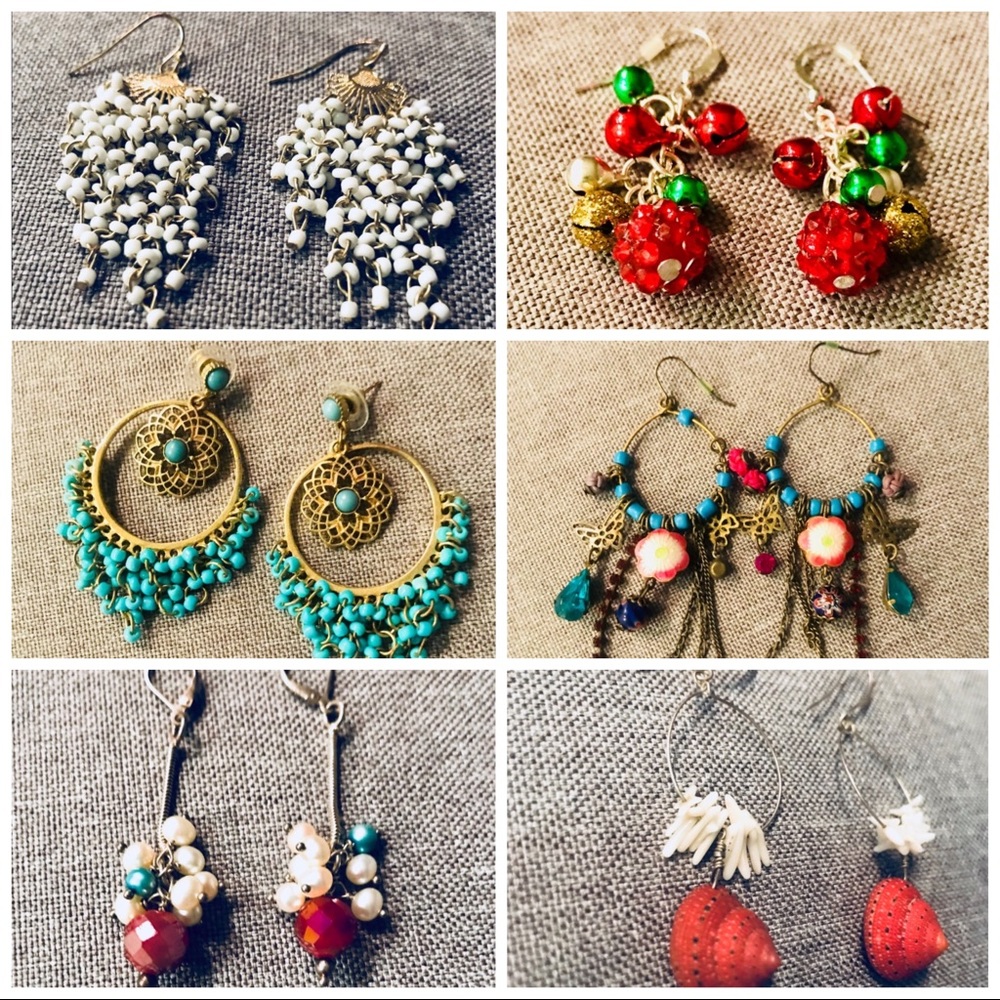 6 Pairs of Earrings 🛍 Bundle 🛍 Various Brands